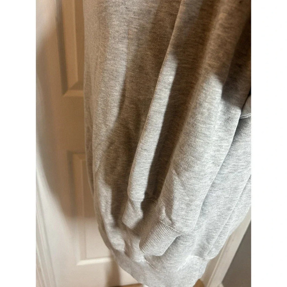 Miss Selfridge Women’s Cut Out V-Neck Sweatshirt Shirt Size 12 Grey - Picture 7 of 13